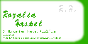 rozalia haspel business card
